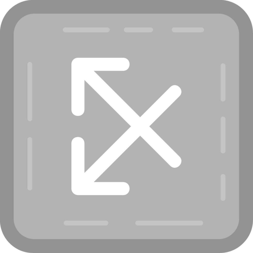 Intersect Grey scale Icon vector