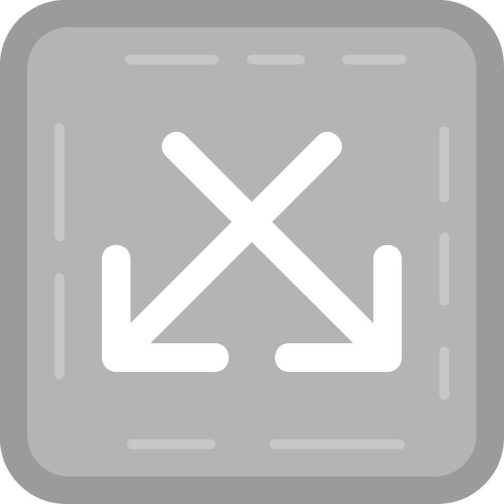 Intersect Grey scale Icon vector