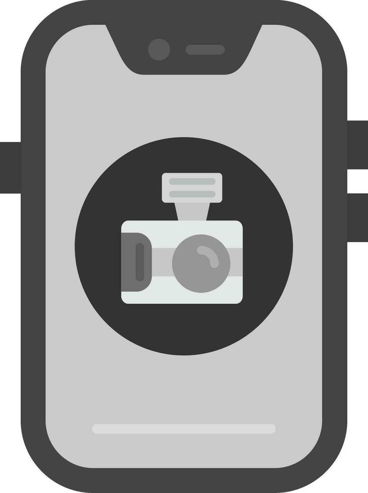 cámara gris escala icono vector