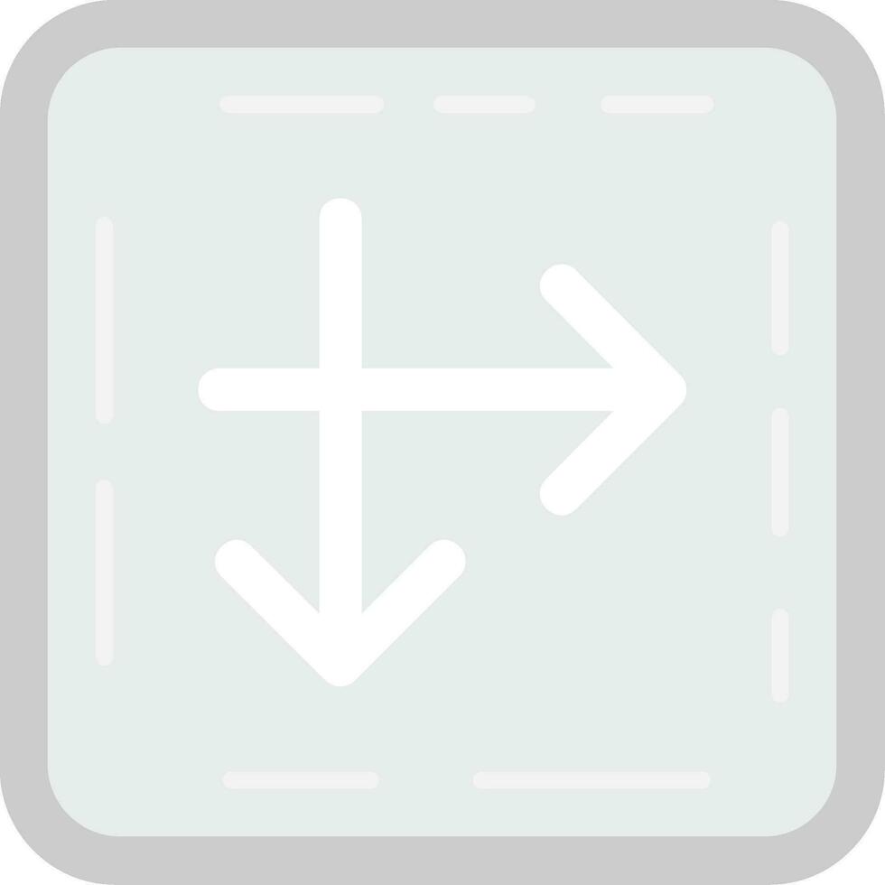 Intersect Grey scale Icon vector