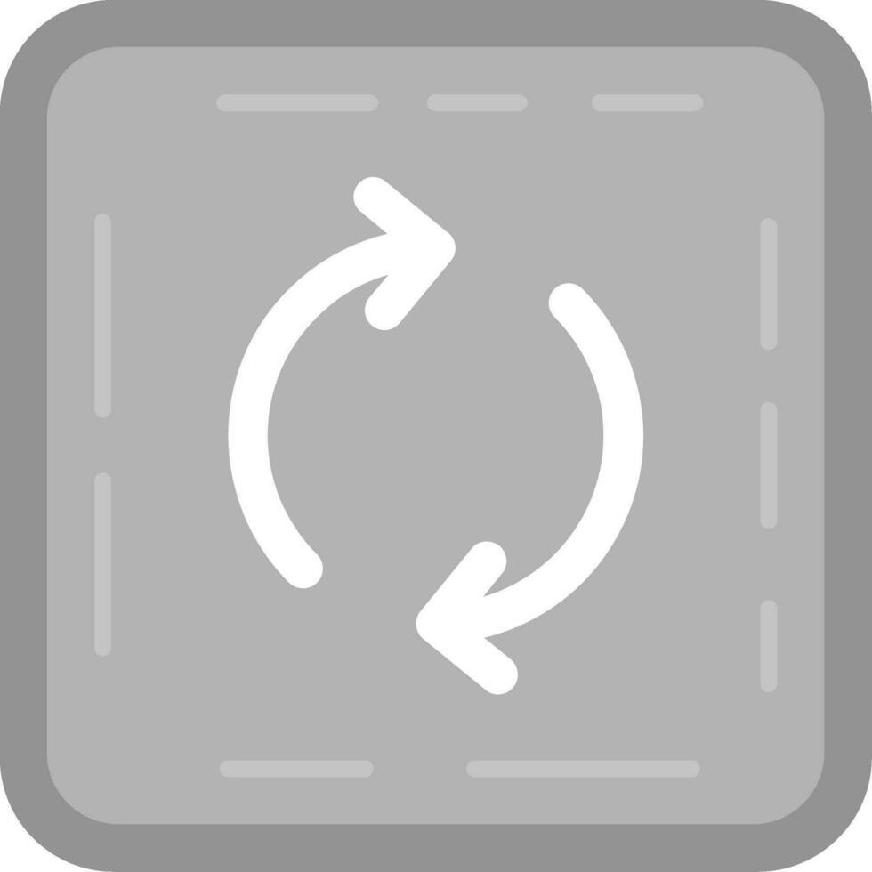 Loop Grey scale Icon vector