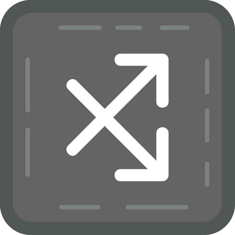 Intersect Grey scale Icon vector