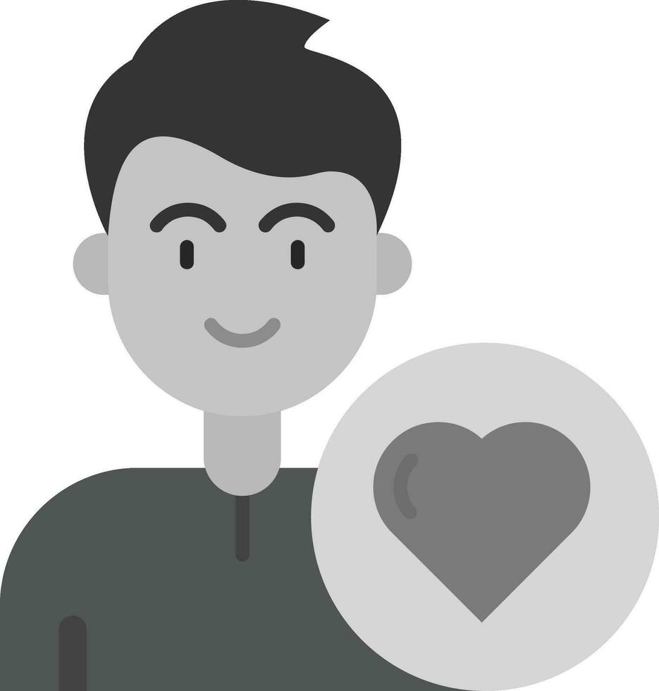 Heart Grey scale Icon vector