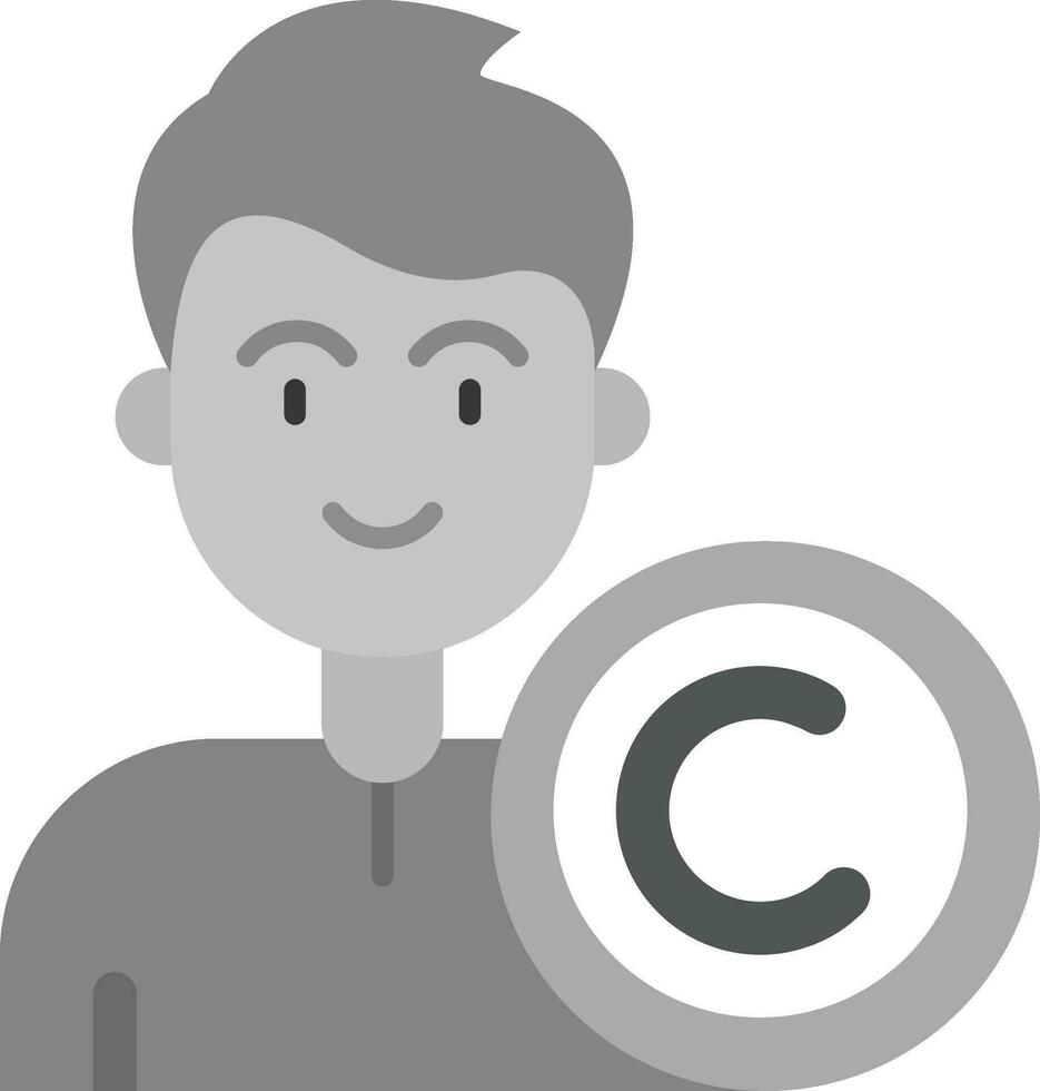 Copyright Grey scale Icon vector