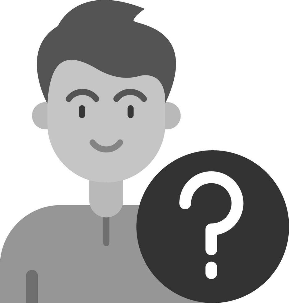 Question Grey scale Icon vector