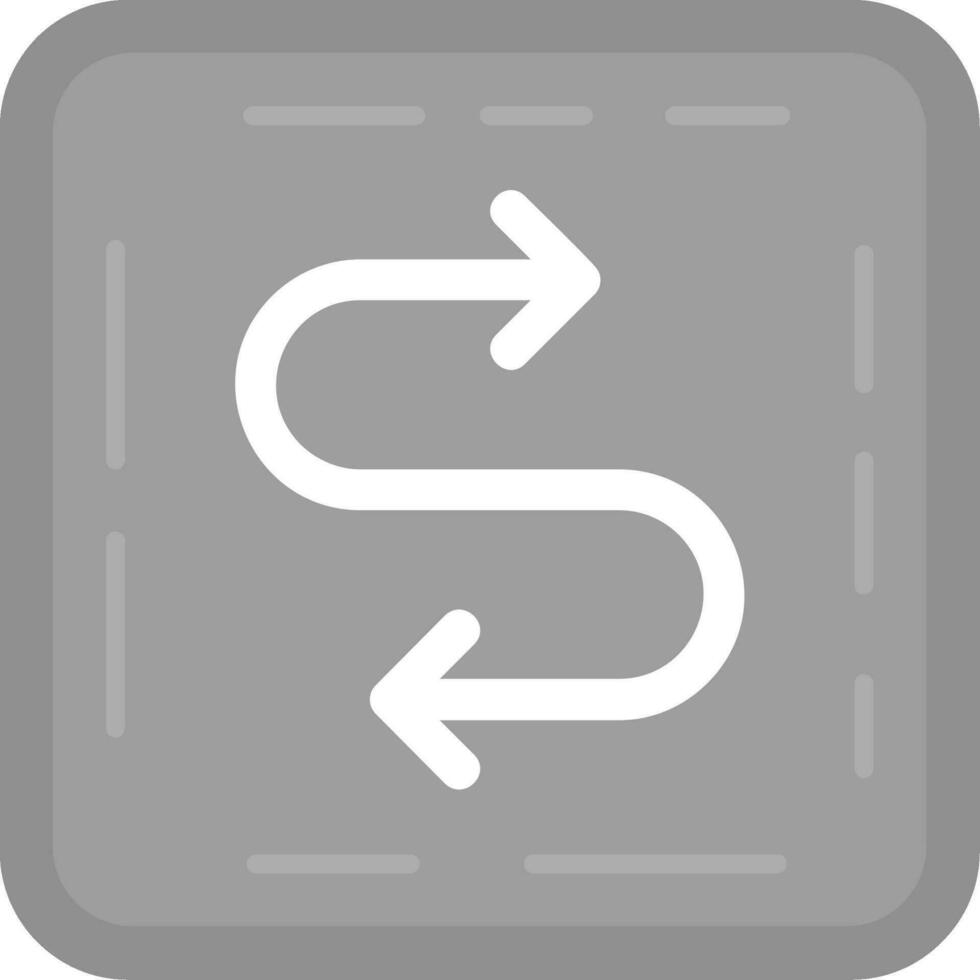 Zigzag Grey scale Icon vector