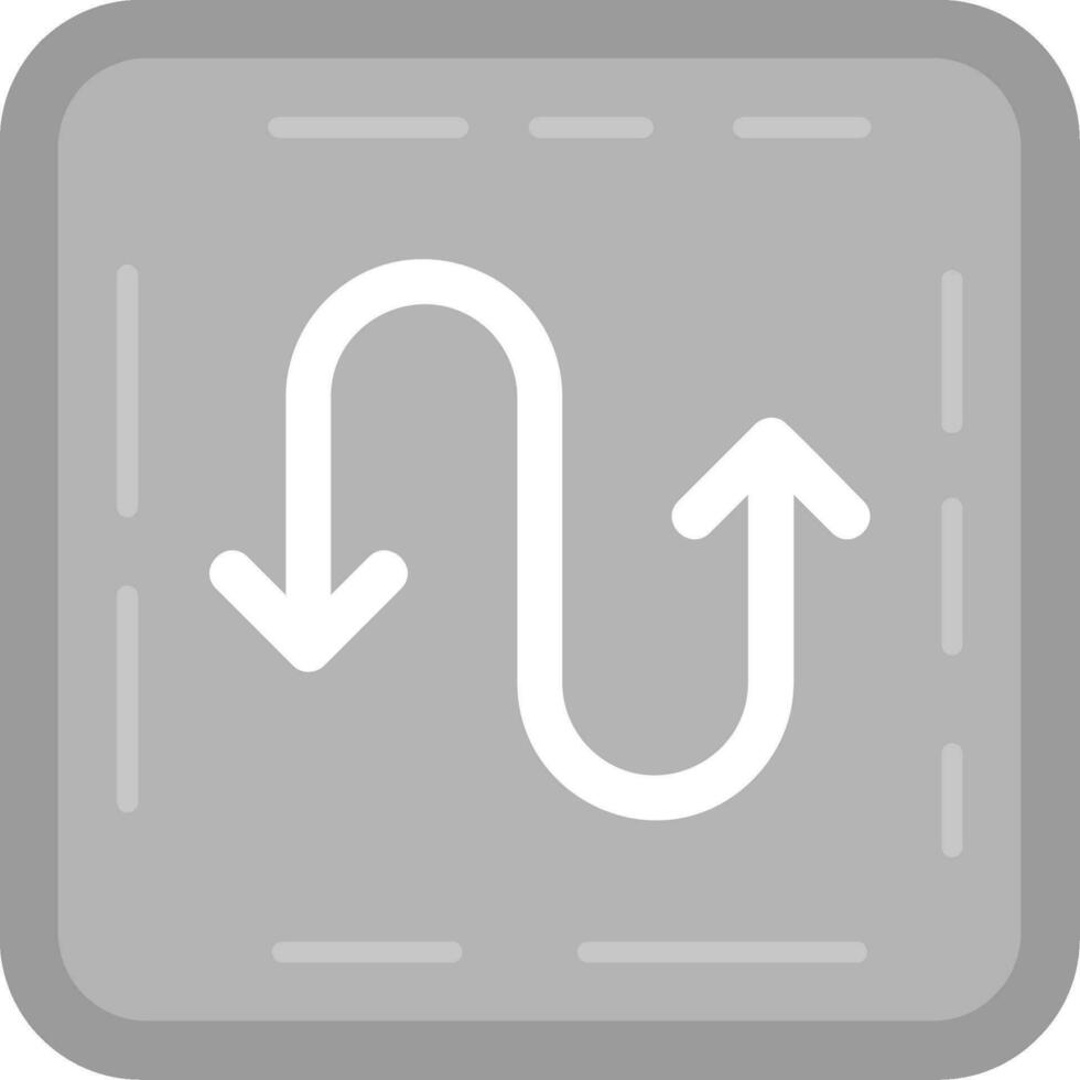 Zigzag Grey scale Icon vector