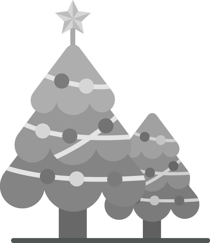 Navidad árbol gris escala icono vector