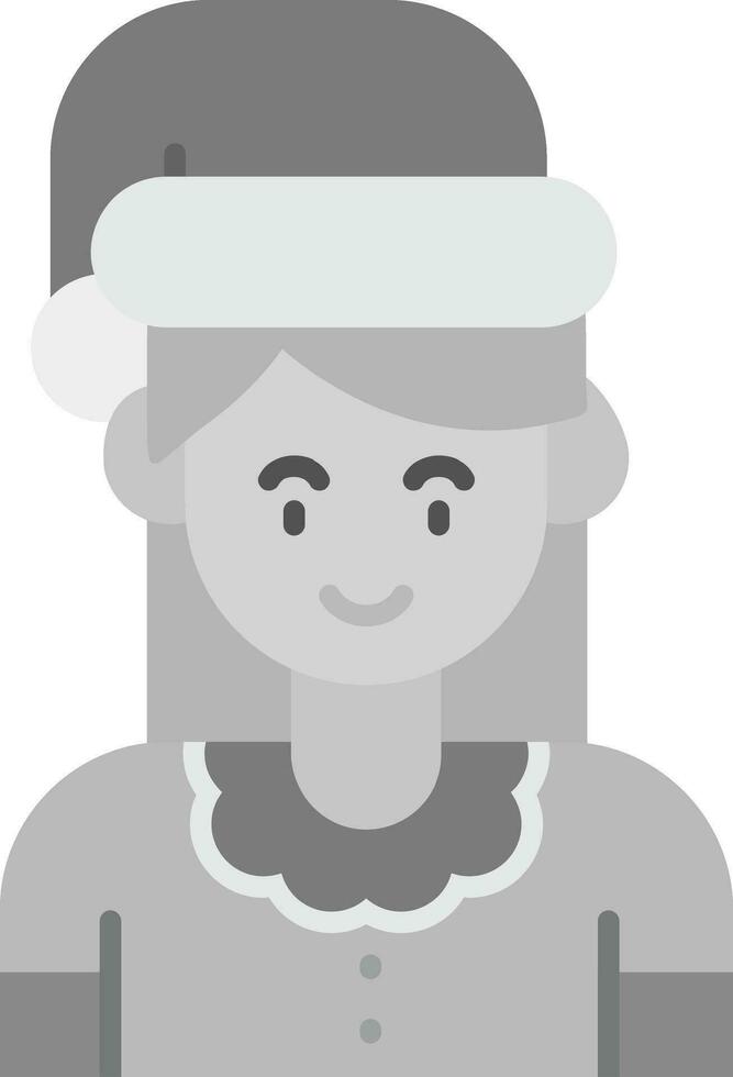Girl Grey scale Icon vector