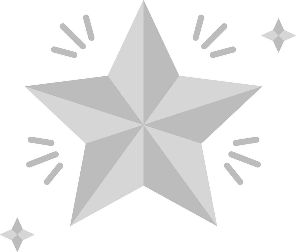 estrella gris escala icono vector