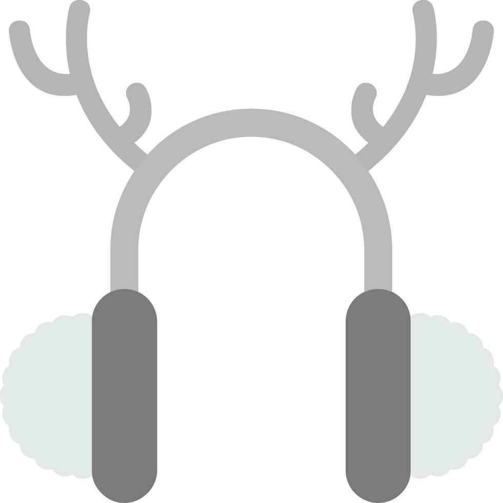 Earmuffs Grey scale Icon vector