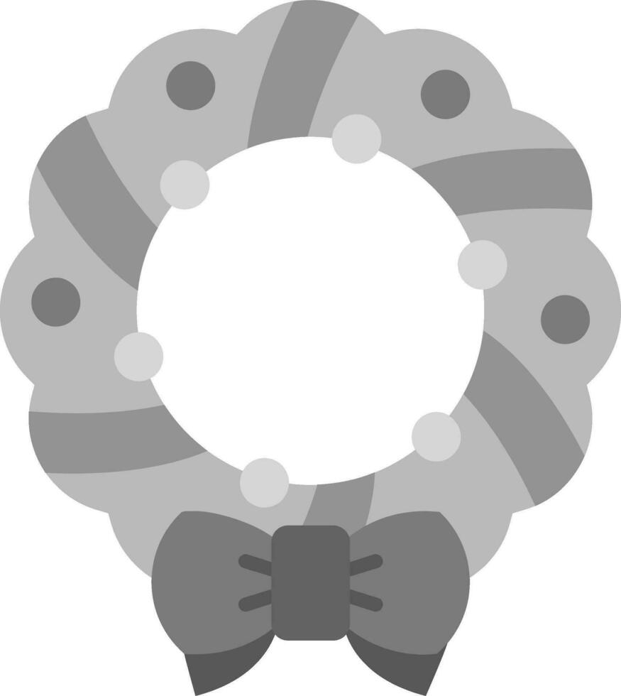 Navidad guirnalda gris escala icono vector