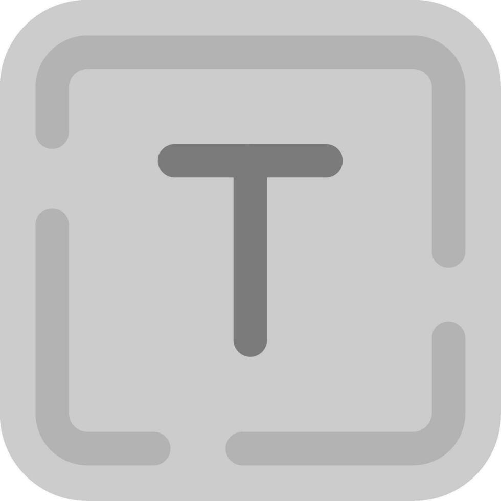 Letter t Grey scale Icon vector