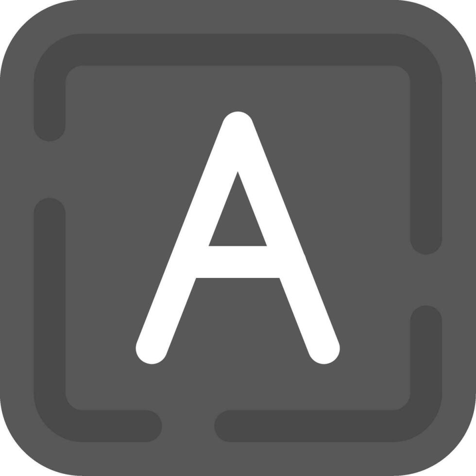 Letter a Grey scale Icon vector