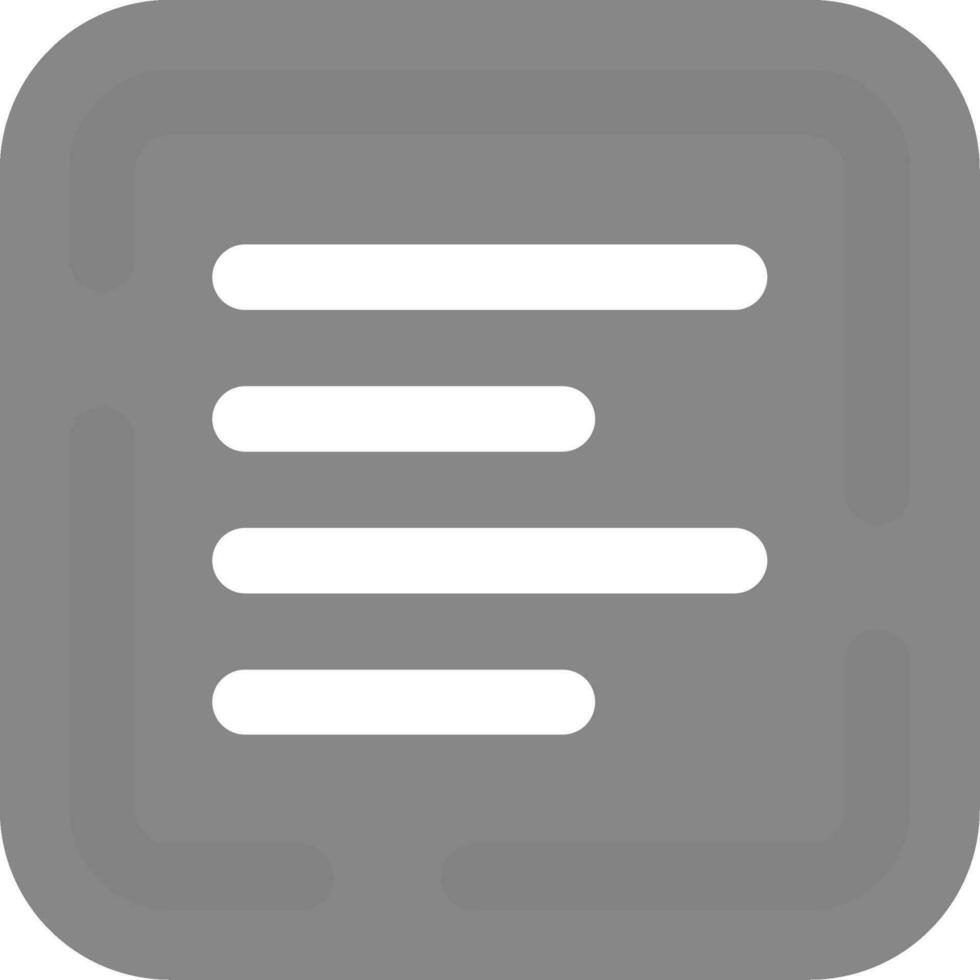 Left allignment Grey scale Icon vector