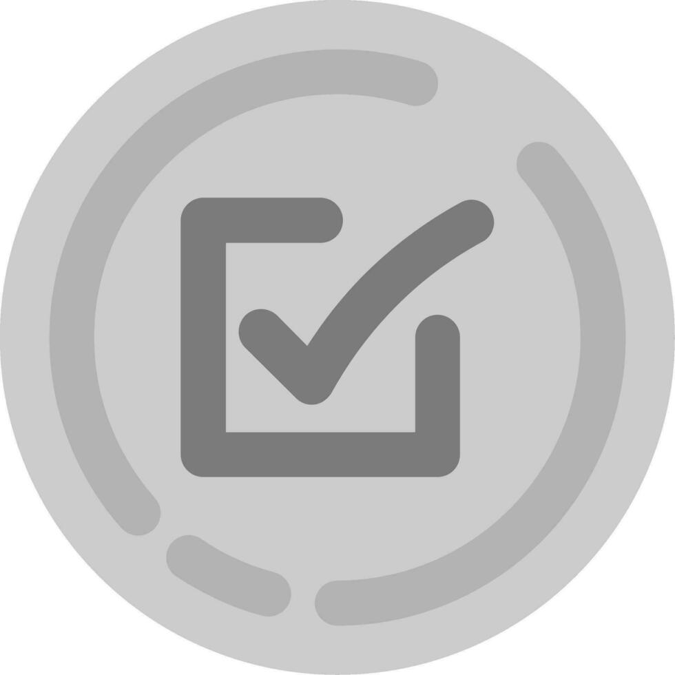 Check box Grey scale Icon vector