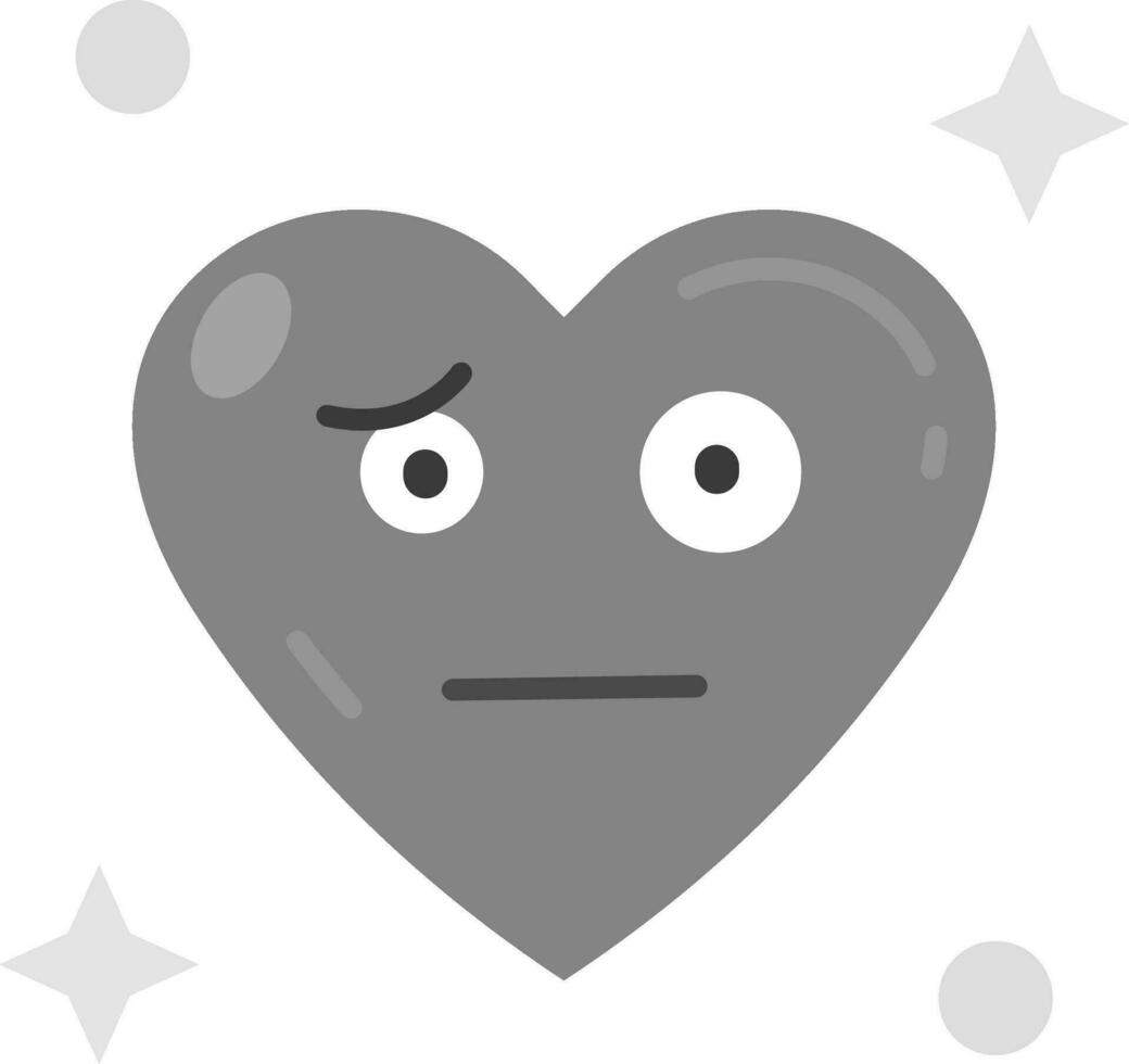 Confused Grey scale Icon vector