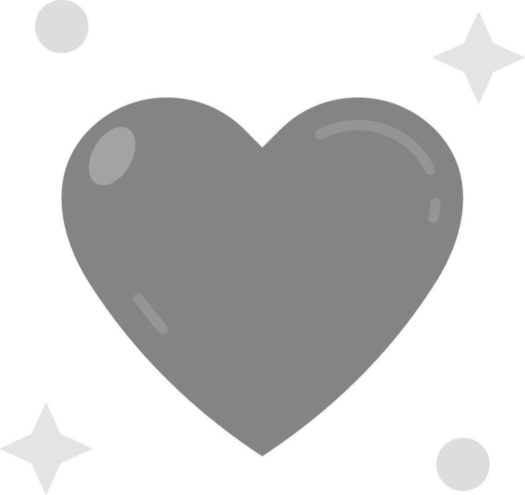 Heart Grey scale Icon vector