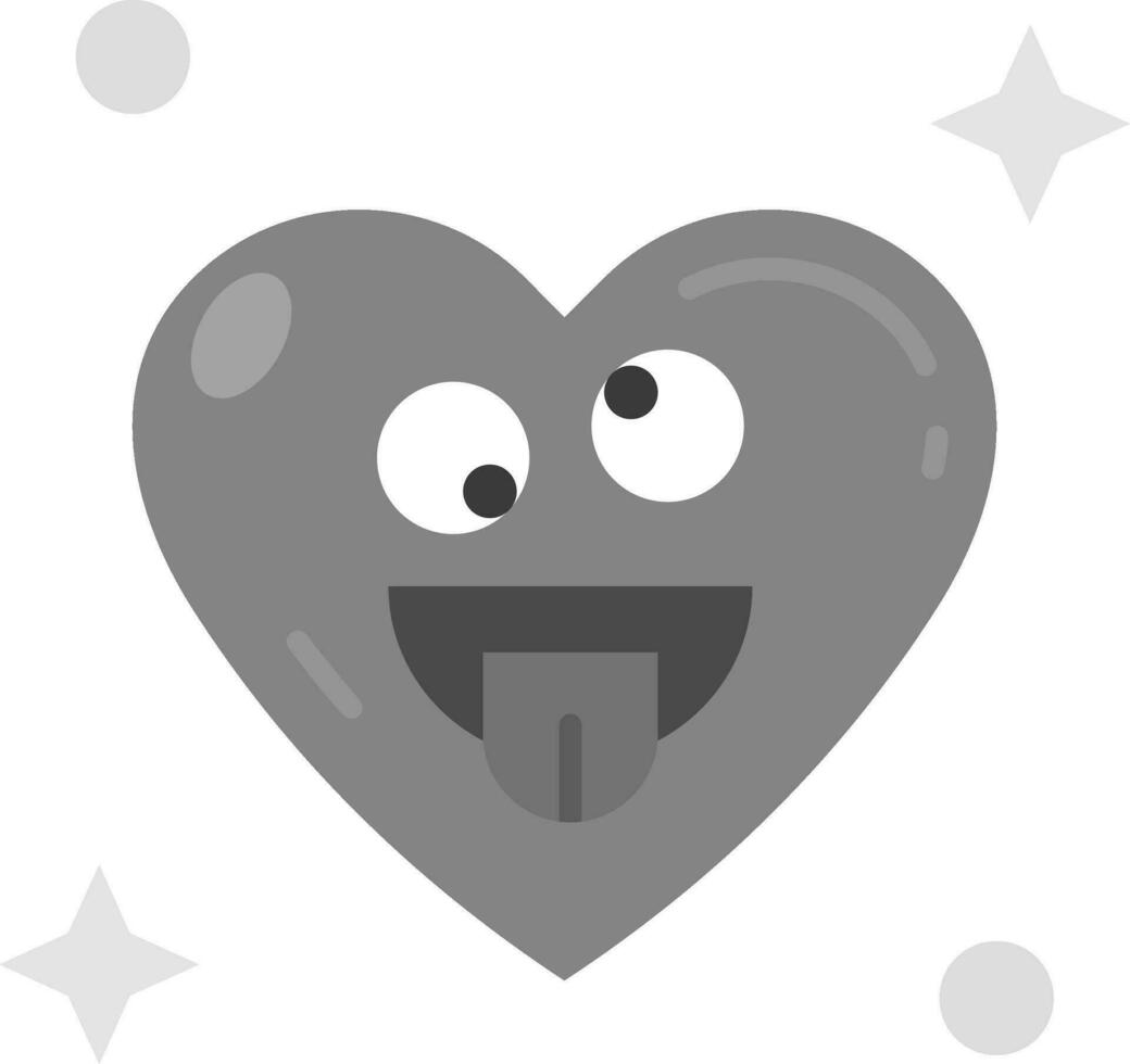 Zany Face Grey scale Icon vector