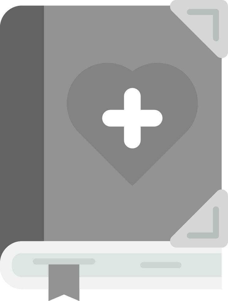 Medical book Grey scale Icon vector