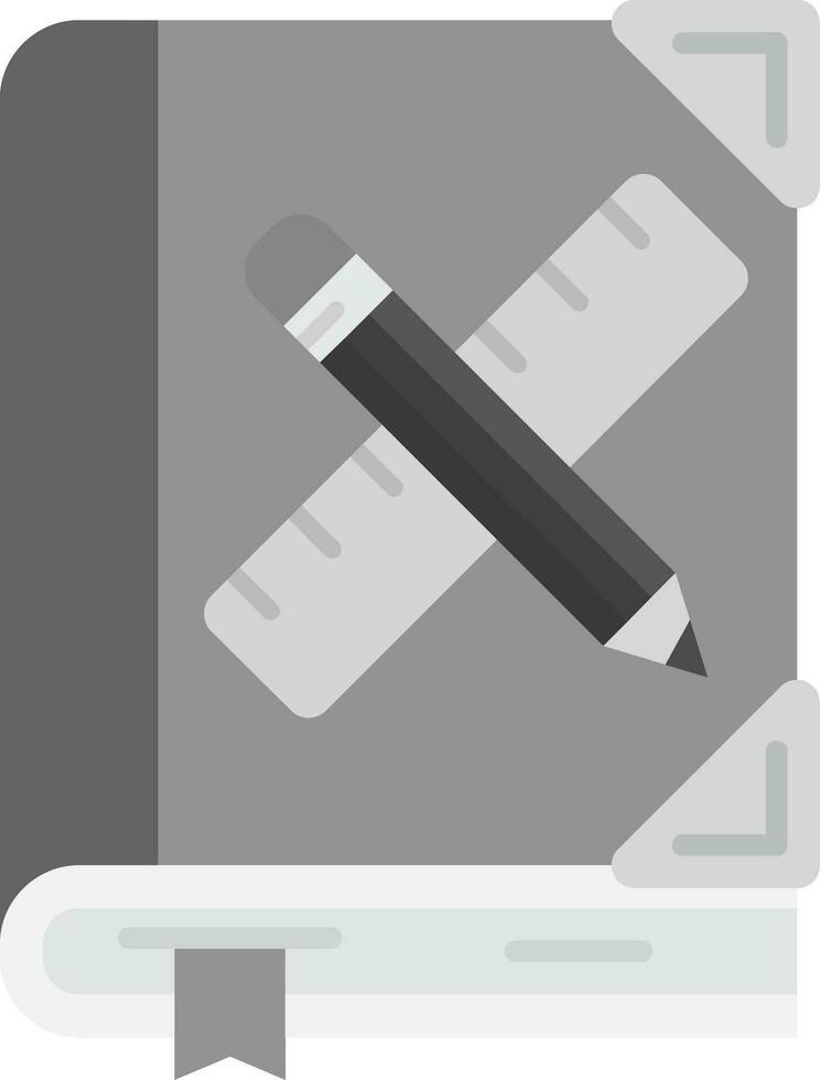 Arte libro gris escala icono vector