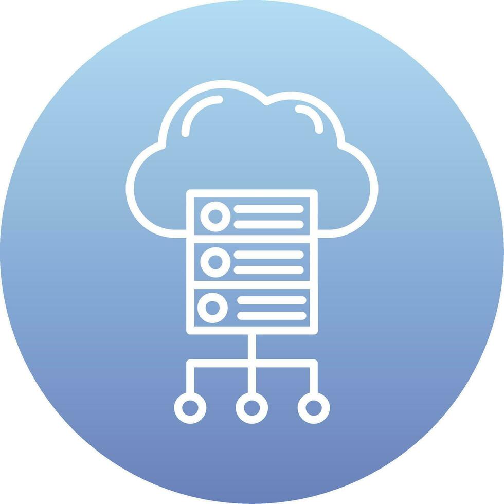 Cloud Server Vector Icon