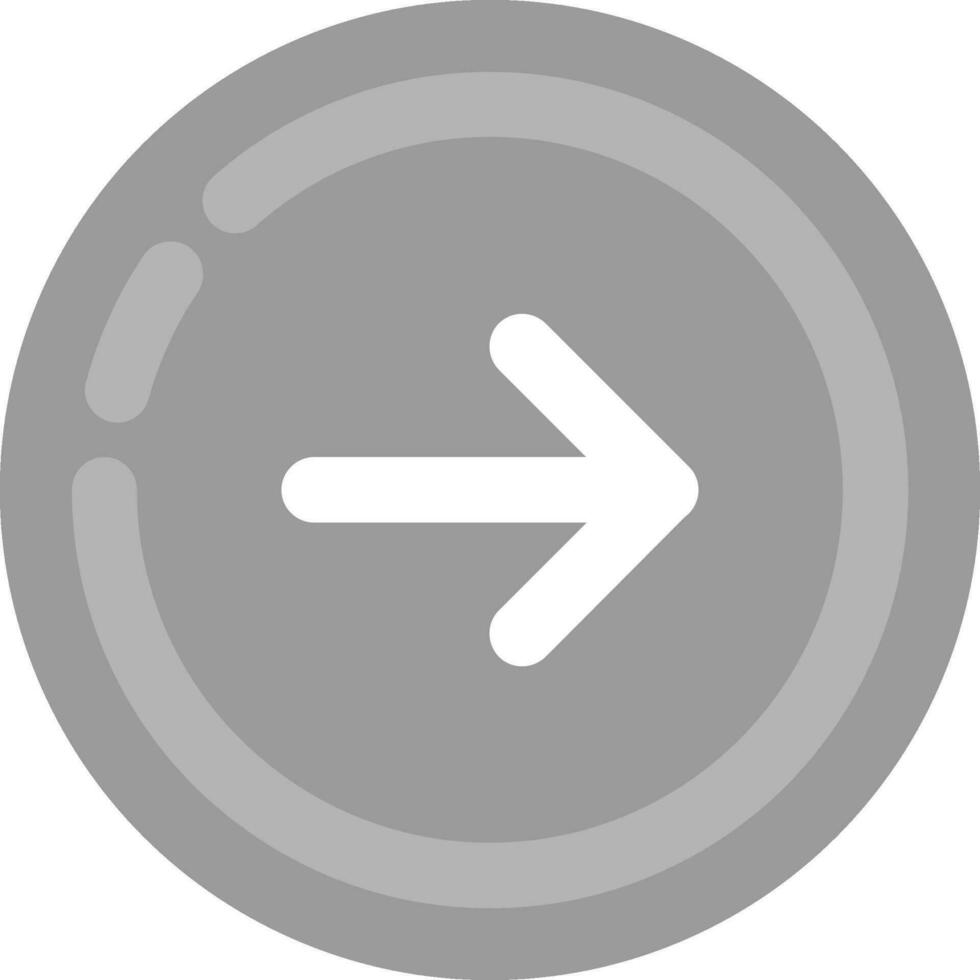 Right arrow Grey scale Icon vector