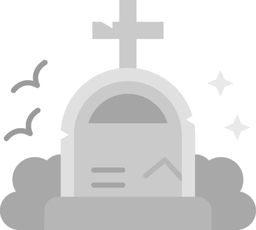 tumba gris escala icono vector