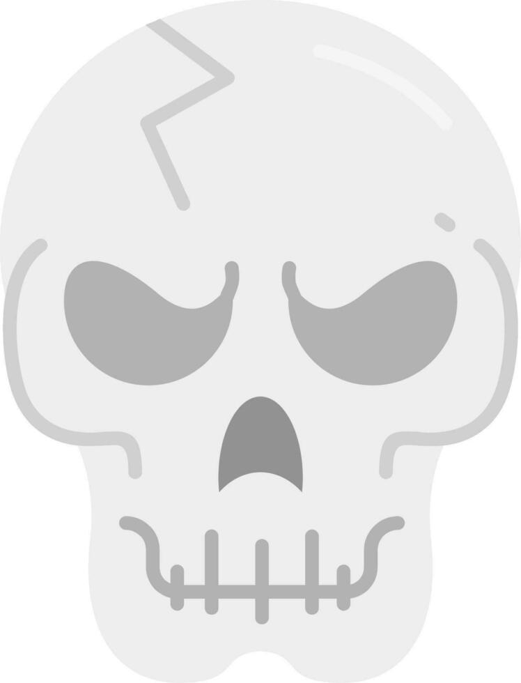 cráneo gris escala icono vector