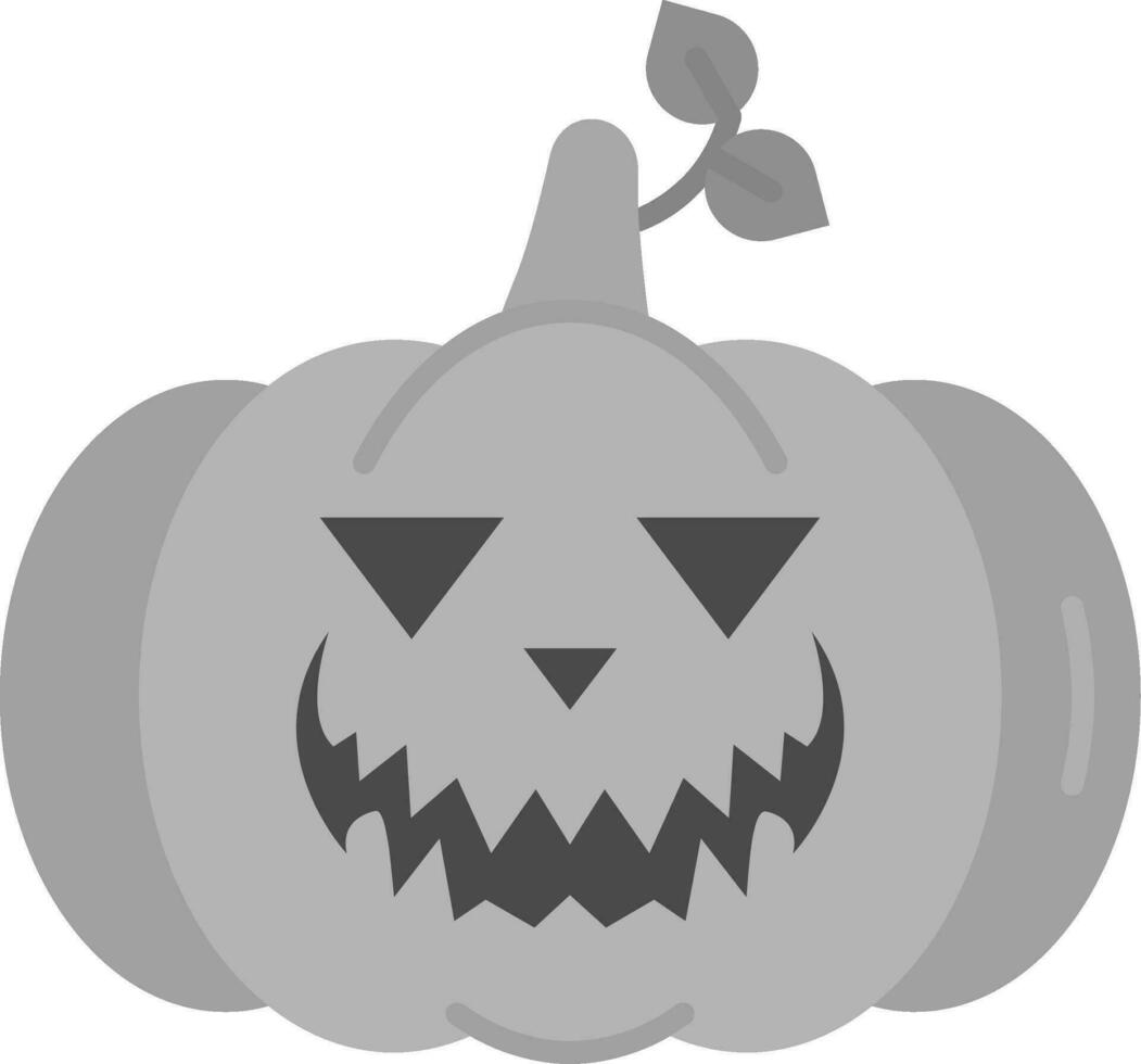 Pumpkin Grey scale Icon vector