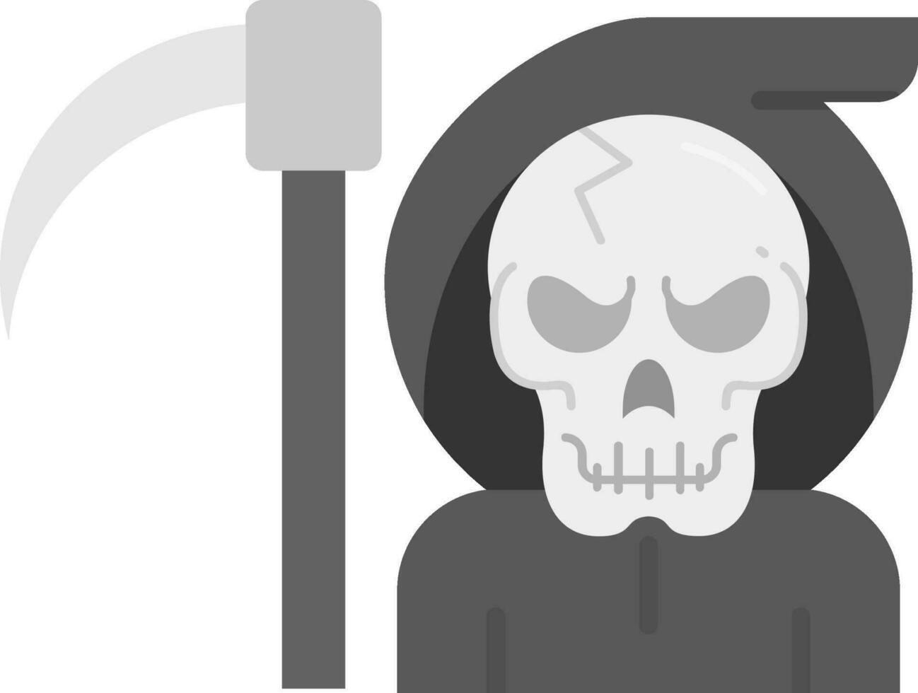 muerte gris escala icono vector