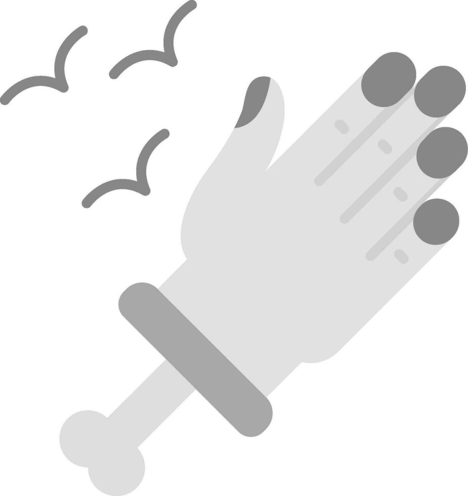 Hand Grey scale Icon vector