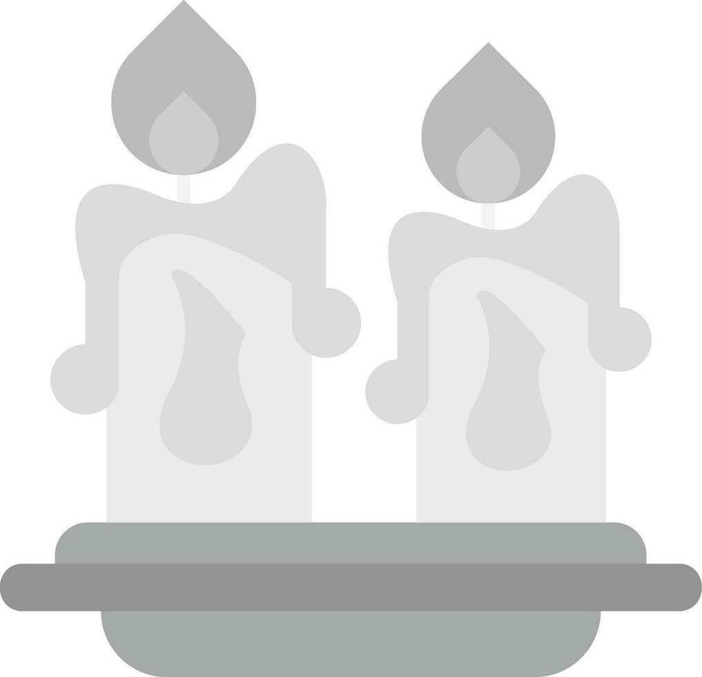 velas gris escala icono vector