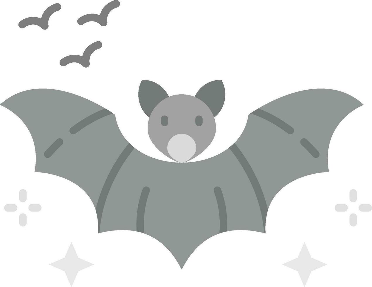 Bat Grey scale Icon vector