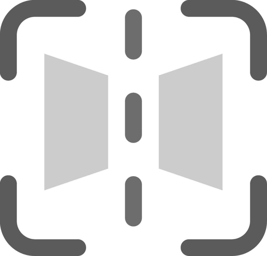 Symmetry mirror Grey scale Icon vector