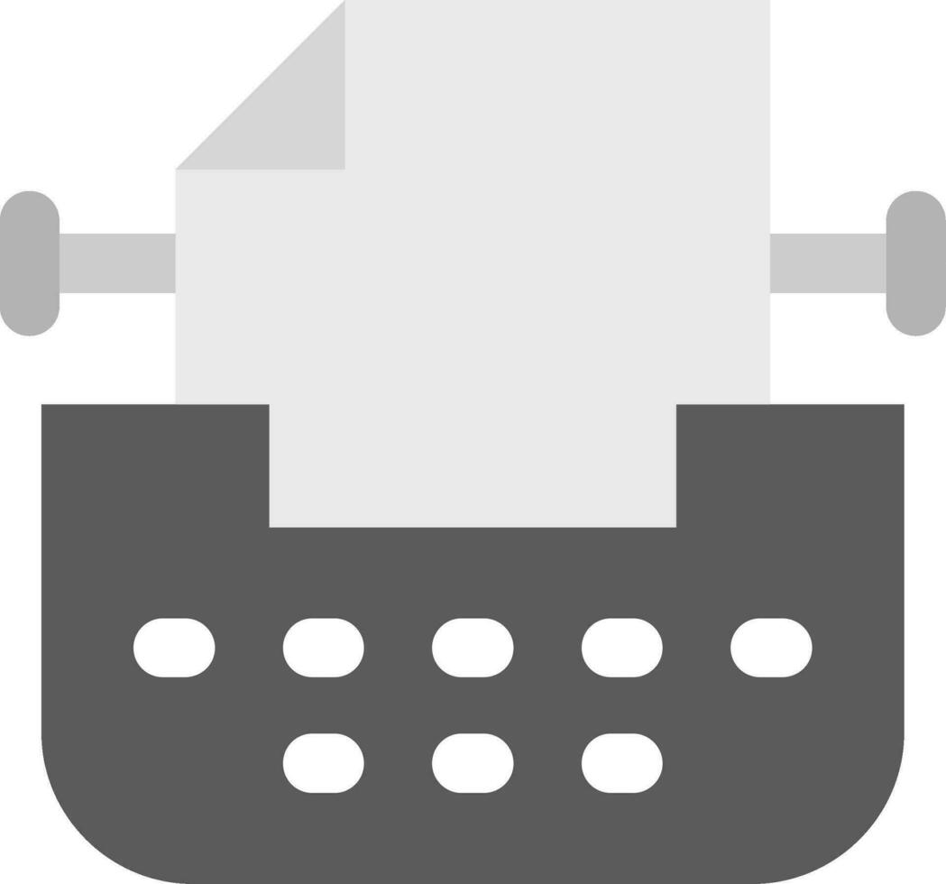 Typewriter Grey scale Icon vector