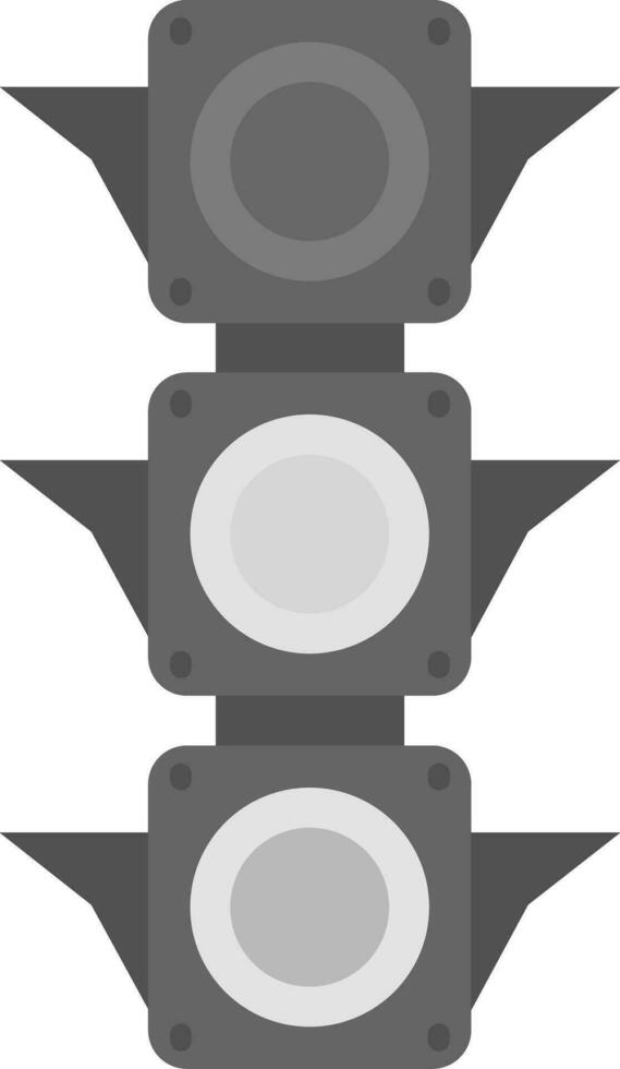 tráfico ligero gris escala icono vector