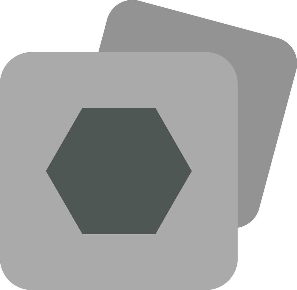 Polygon frame Grey scale Icon vector