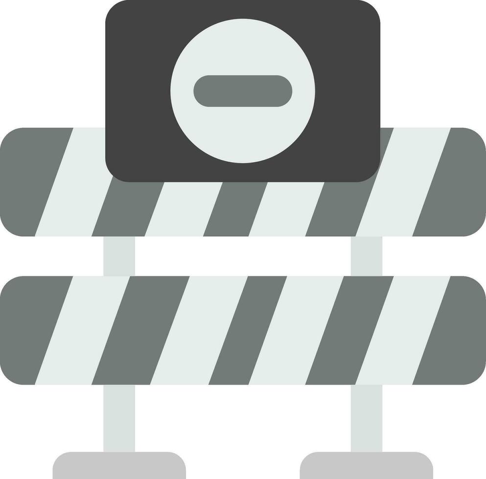 Road closed Grey scale Icon vector