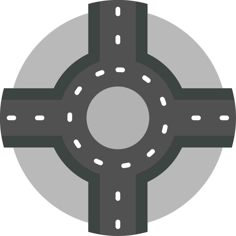 Roundabout Grey scale Icon vector