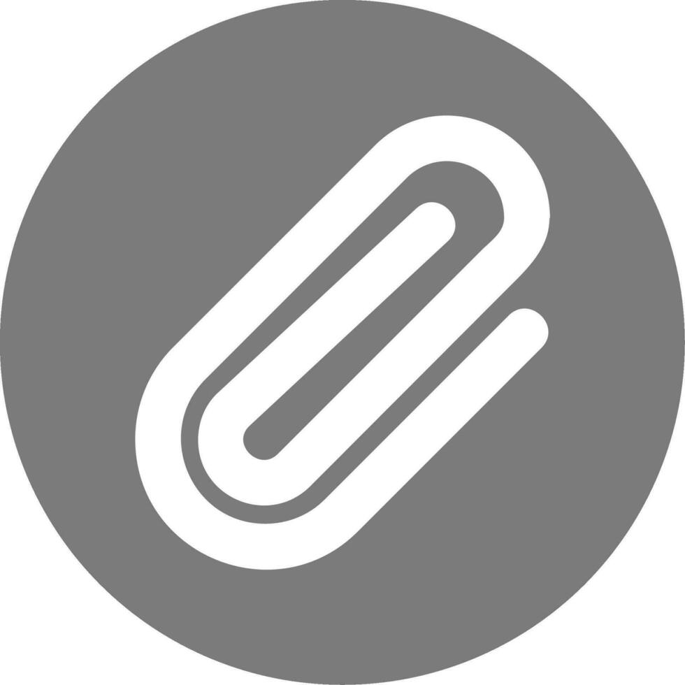 Paperclip 1 Grey scale Icon vector