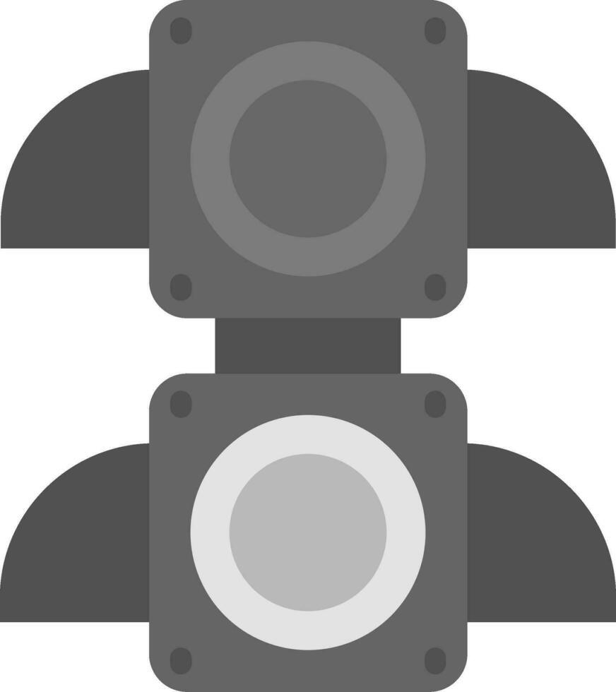 tráfico ligero gris escala icono vector