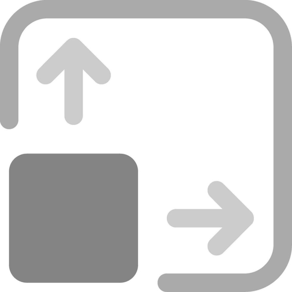 Expand Grey scale Icon vector