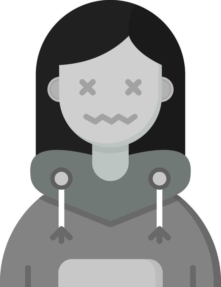 Dead Grey scale Icon vector