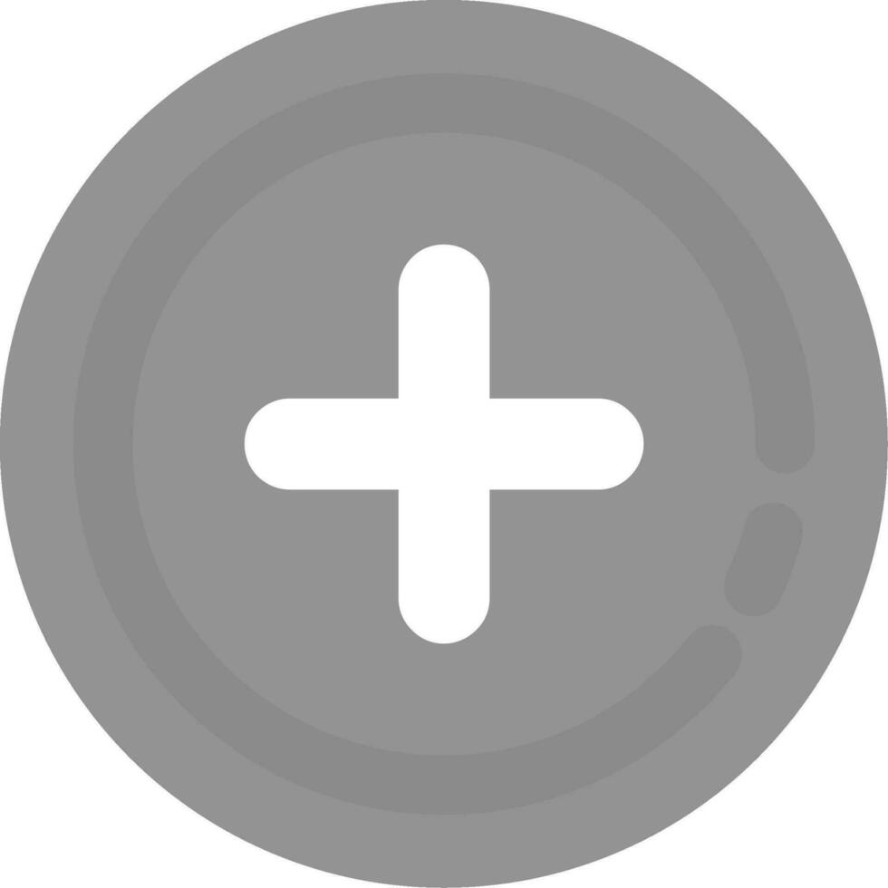 Add circle Grey scale Icon vector