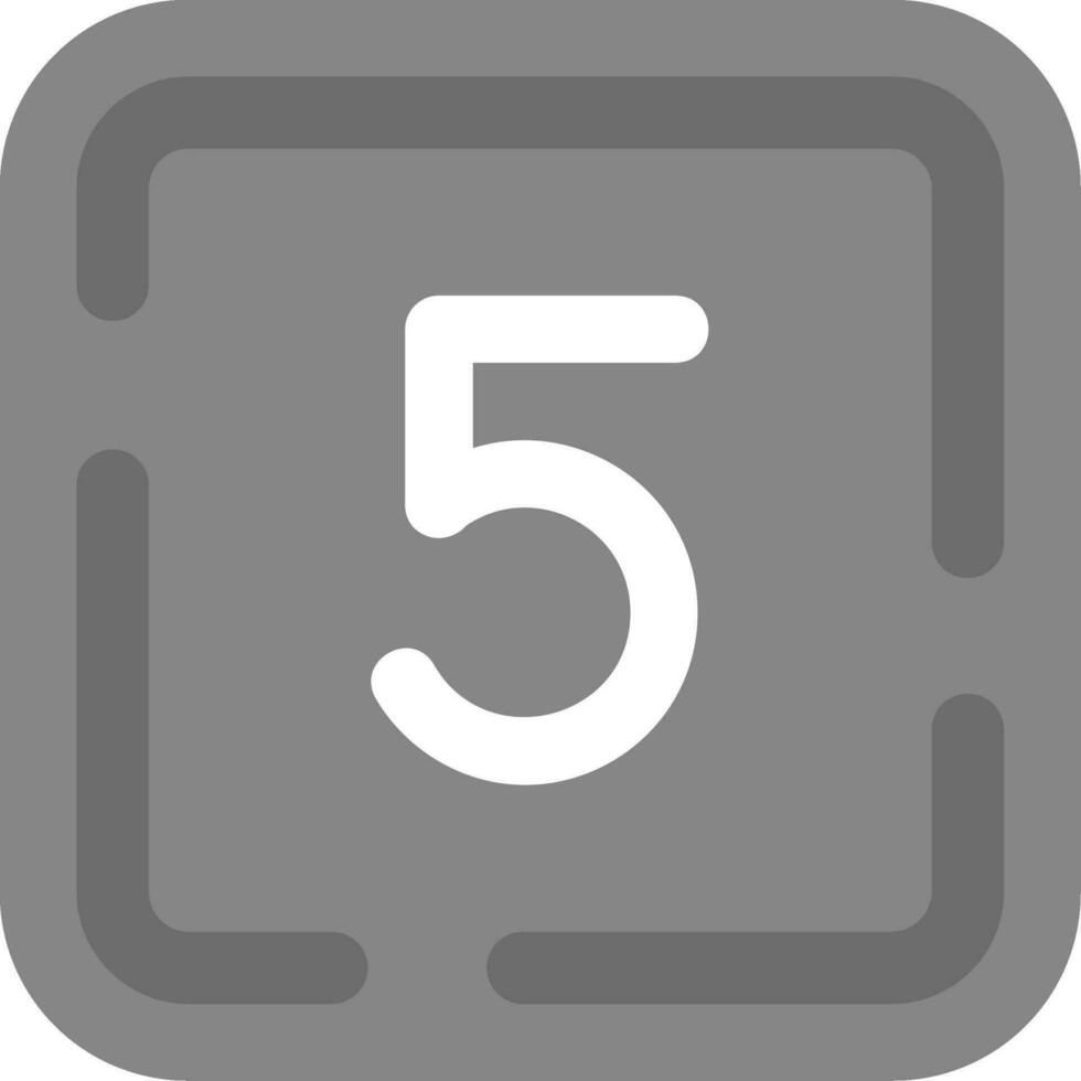 Five Grey scale Icon vector