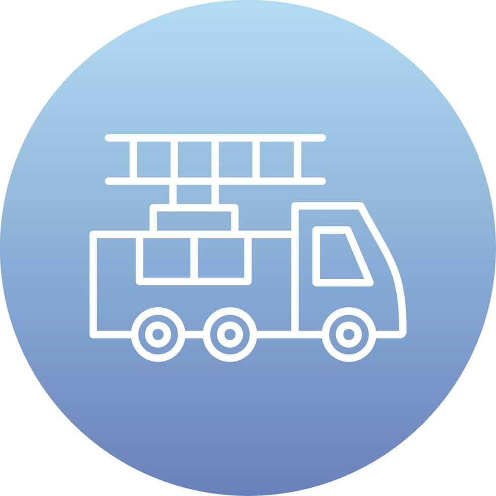 Ladder Truck Vector Icon
