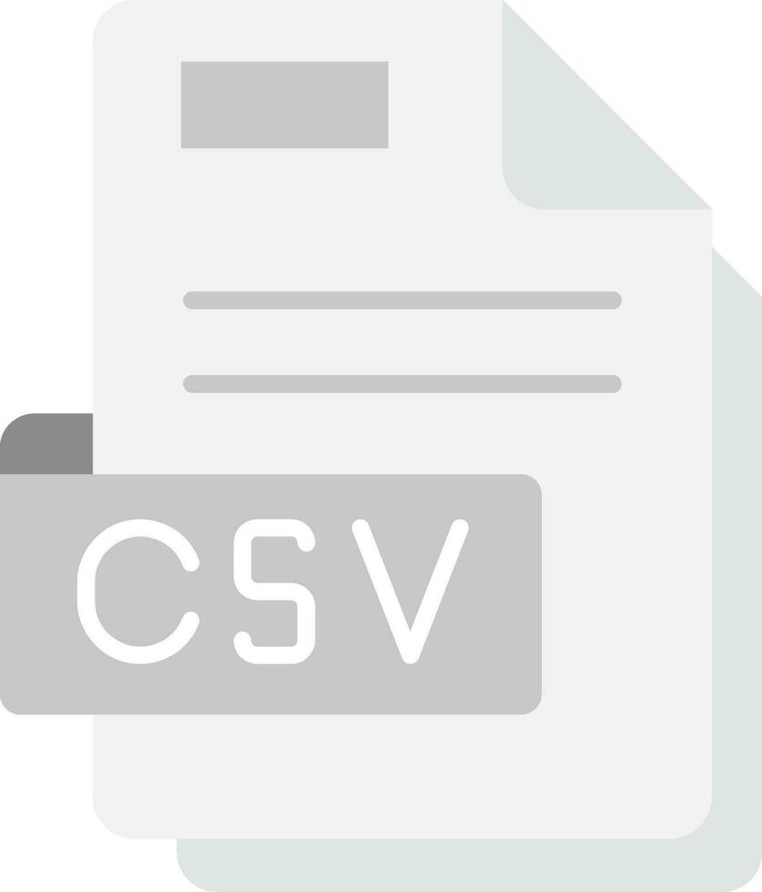 Csv Grey scale Icon vector