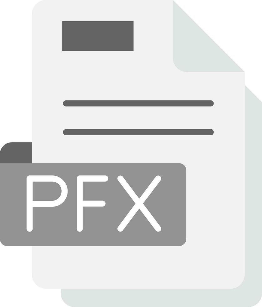 Pfx Grey scale Icon vector