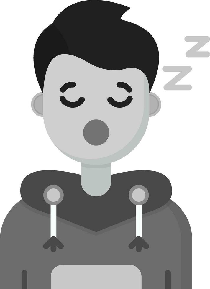 Sleep Grey scale Icon vector